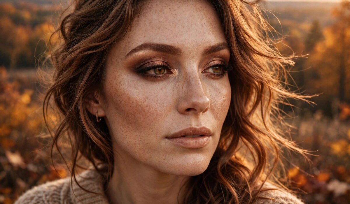 Smoky eye tutorial for beginners: woman wearing a soft warm brown autumn smoky eye
